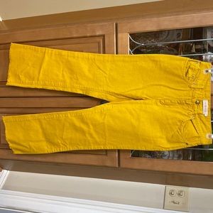 Tory Burch mustard color jeans size 25